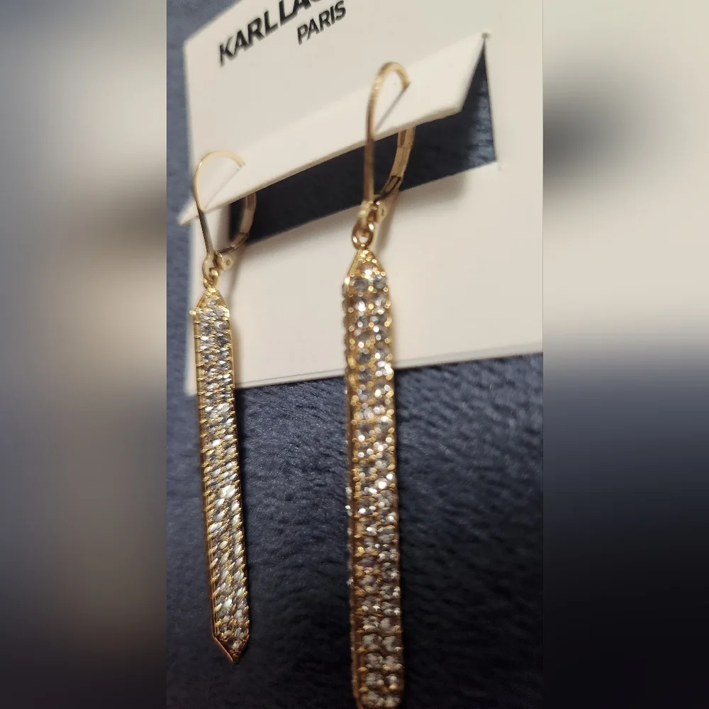 KARL LAGERFELT DROP EARRINGS - Picture 6 of 8